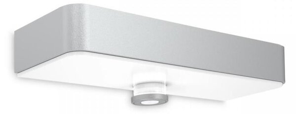 Aplică LED solară cu senzor Steinel 052652 XSolar LED/1,5W 2x2000mAh IP44 argintiu