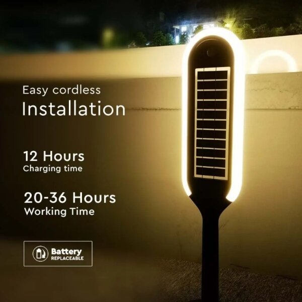Lampă solară LED cu senzor BOLLARD LED/5W/5,5V 70 cm 3000K IP65 2000 mAh