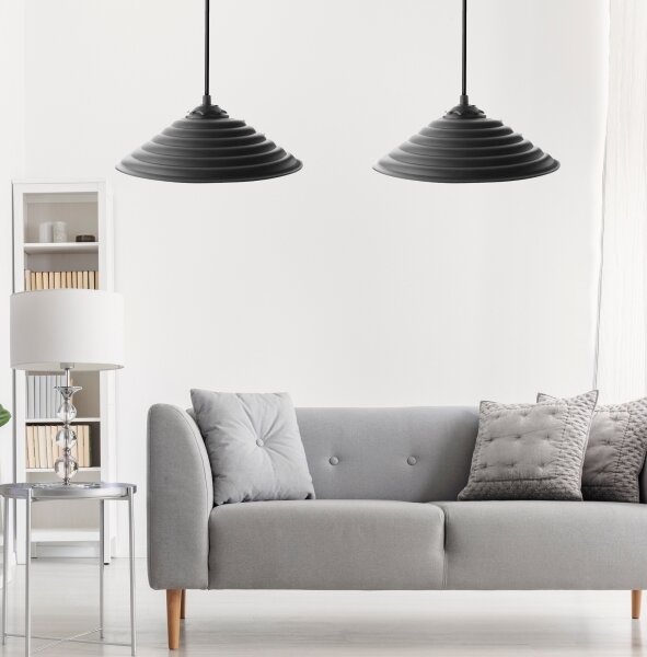 SET 2x Lustră pe cablu UFO 1xE27/60W/230V