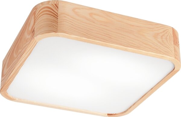 Plafonieră OAK SQUARE 2xE27/15W/230V 35x35 cm stejar