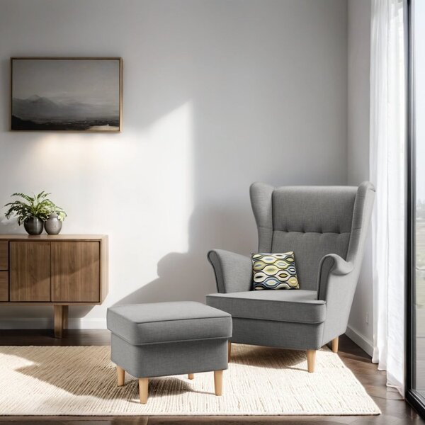 Taburet albastru închis în stil scandinav