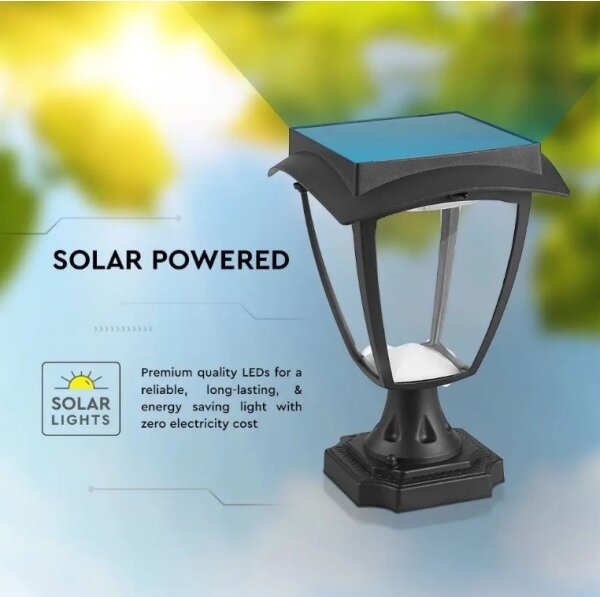 Lampă solară LED 2W 3,7V 3000/6000K IP65 2200 mAh