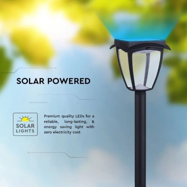 Lampă solară LED 2W 230V 93 cm 3000/6000K IP65 2200 mAh