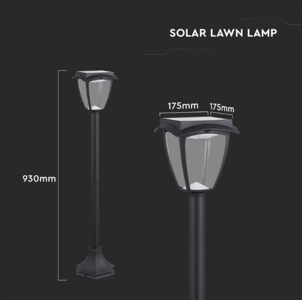 Lampă solară LED 2W 230V 93 cm 3000/6000K IP65 2200 mAh