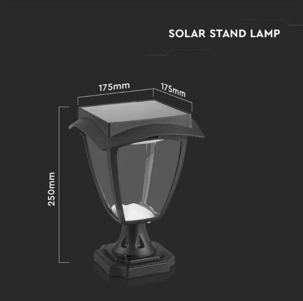 Lampă solară LED 2W 3,7V 3000/6000K IP65 2200 mAh