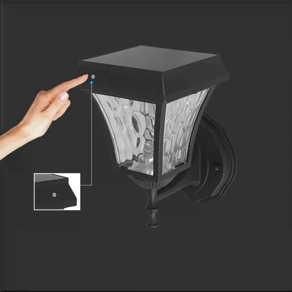 Lampă solară LED 3în1 perete 2W 5,5V 3000K/6000K IP65 2200mAh