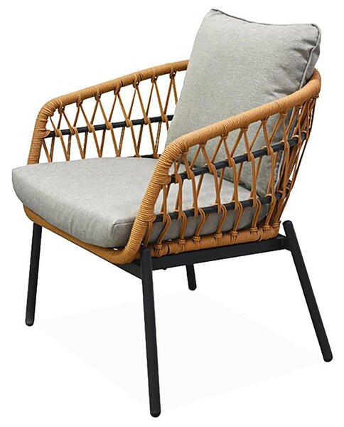 Set mobilier de grădină Artefactos (natural + gri deschis) (pentru 4 persoane). 1121231