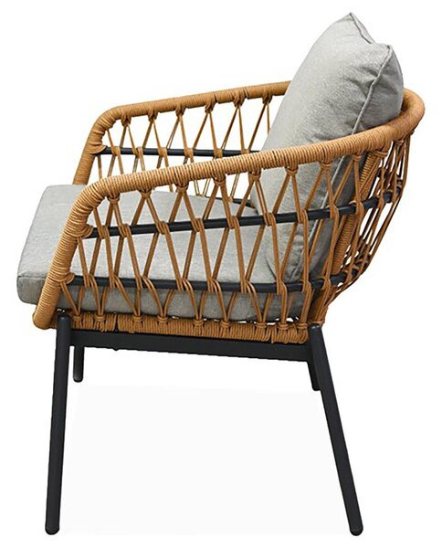 Set mobilier de grădină Artefactos (natural + gri deschis) (pentru 4 persoane). 1121231