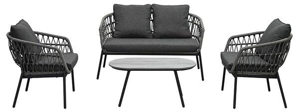 Set mobilier de grădină Artefactos (antracit + gri închis) (pentru 4 persoane). 1121230