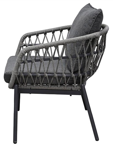 Set mobilier de grădină Artefactos (antracit + gri închis) (pentru 4 persoane). 1121230