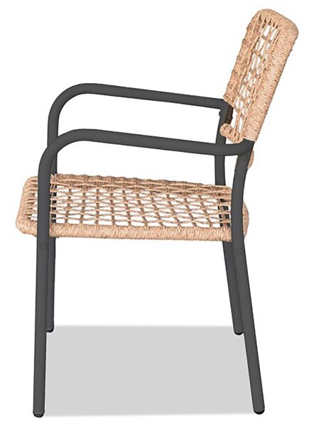 Set mobilier de grădină Abril (natural + antracit) (pentru 2 persoane). 1121234