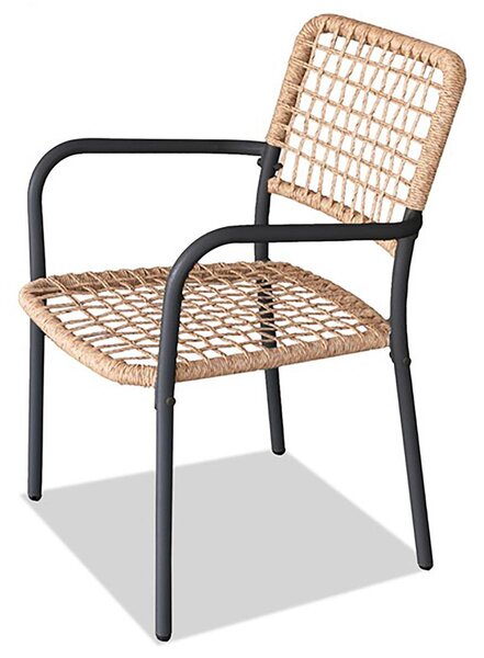 Set mobilier de grădină Abril (natural + antracit) (pentru 2 persoane). 1121234