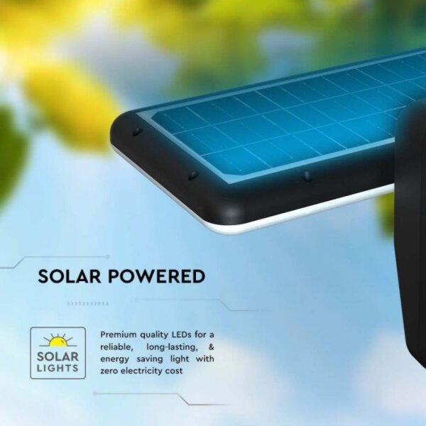LED lampă solară de perete cu senzor, 15W, 3,2V, 4000K/6000K, IP65, negru