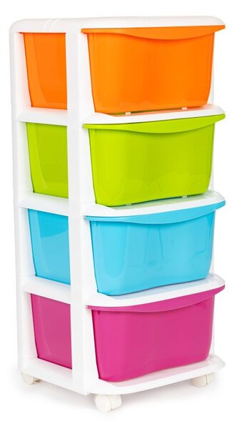 Organizator din plastic cu 4 sertare extensibile