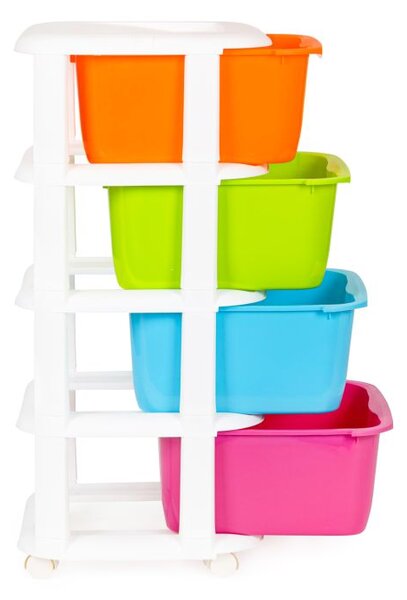 Organizator din plastic cu 4 sertare extensibile