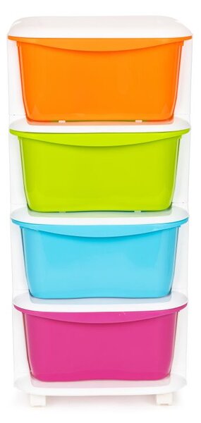 Organizator din plastic cu 4 sertare extensibile