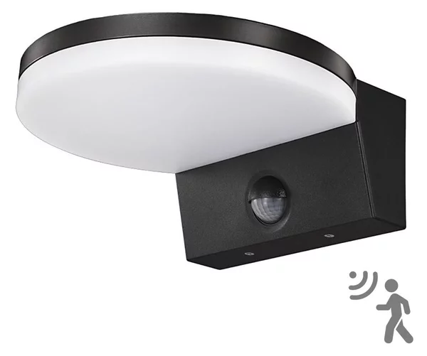 Aplică LED de exterior cu senzor LED/15W/230V IP65 negru Top Light
