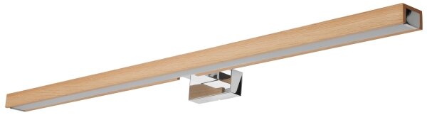 Aplică LED pentru oglindă Brilagi WOODY MIRROR LED/15W/230V IP44 stejar/crom