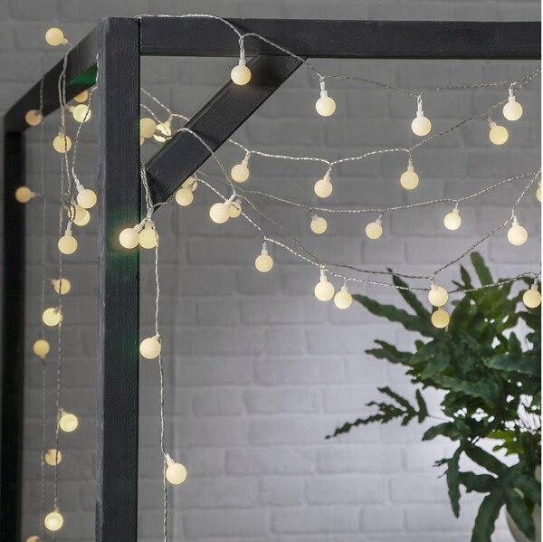 Lanț LED decorativ de exterior LIBISA 50xLED/0,066W/4,5V IP44 Eglo 900239