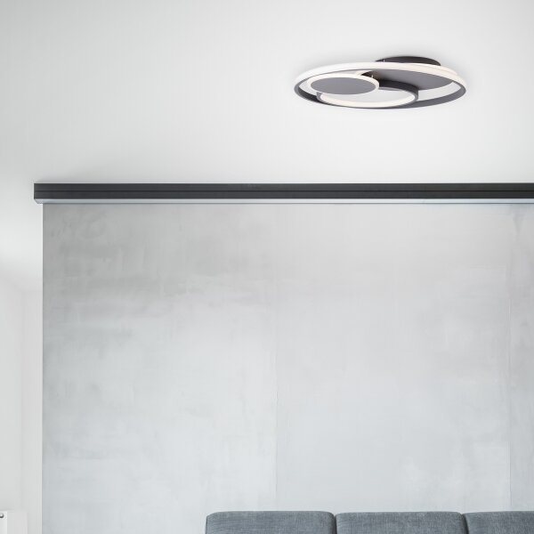 Plafonieră LED dimabilă Brilliant RUNDA LED/50W/230V 3000-6500K negru + telecomandă