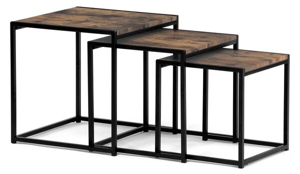 Set 3 măsuțe cafea Ascendio (old style wood). 1121151