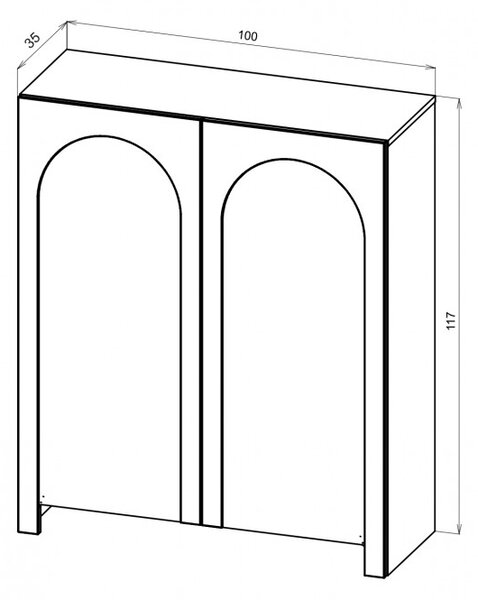 Comodă Arcana 2D5W (Negru). 1123687