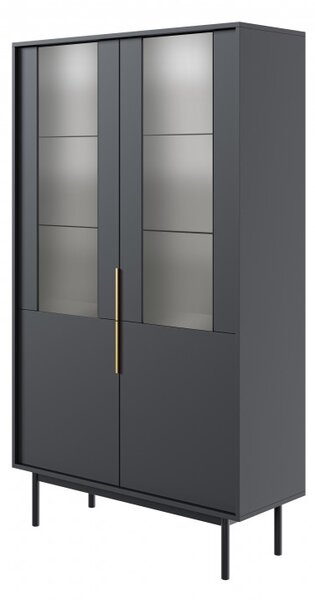 Vitrină Vintana 4D (Negru + Auriu). 1123696