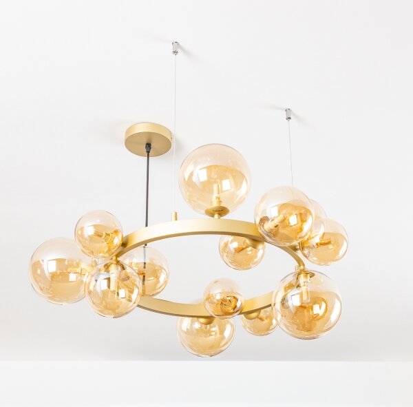 Lustră LED pe cablu Brilagi MILLA 15xG9/3W/230V auriu