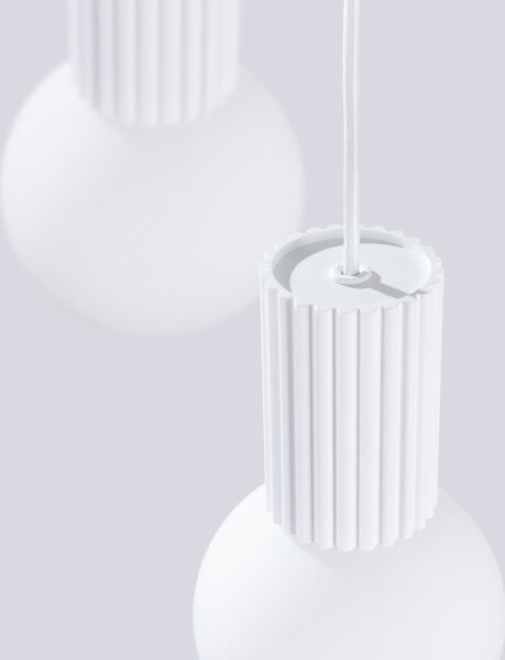 Lustră pe cablu Sollux SL.1710 HALO 3xG9/8W/230V d. 25 cm alb