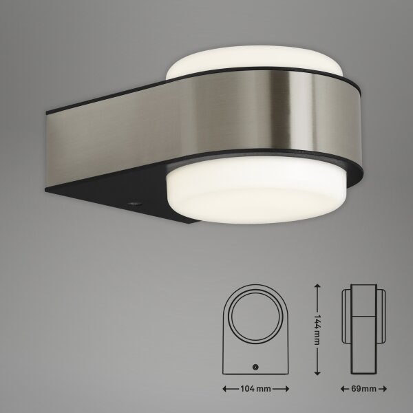 Aplică LED de exterior HANAU LED/6,5W/230V IP44 crom Briloner 3035-012