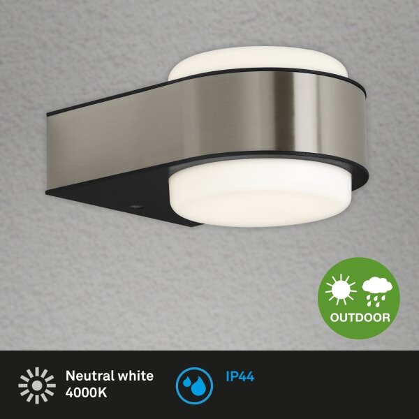 Aplică LED de exterior HANAU LED/6,5W/230V IP44 crom Briloner 3035-012