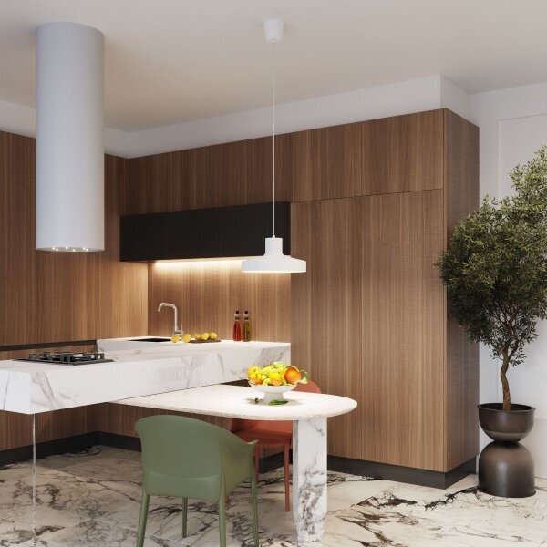 Lustră pe cablu Sollux SL.1702 BILO 1xE27/15W/230V d. 35 cm alb