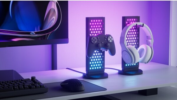 Stație LED RGBIC dimabilă de încărcare de masă Nanoleaf N7602K00-1LB 2700-6500K 5V negru