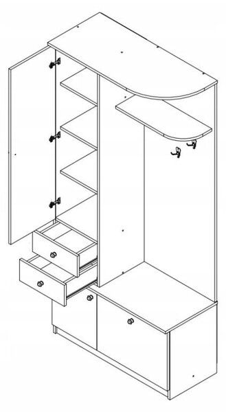 Hol Ganton Max (alb) (cu oglindă) (S). 1123823