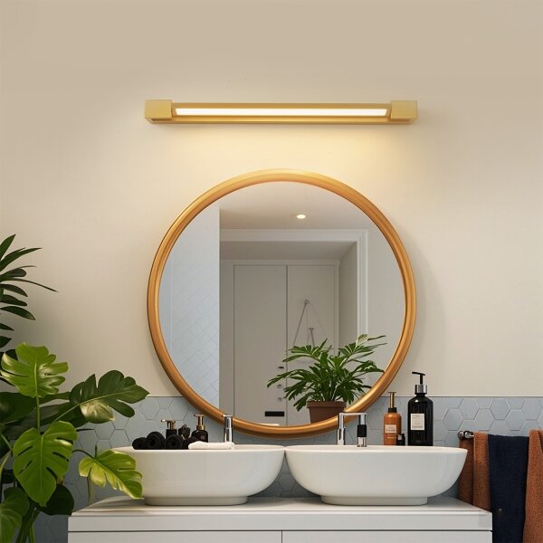 Brilagi-LED Lampă pentru oglindă de baie AQUA LINE LED/18W/230V 60 cm IP44 aurie