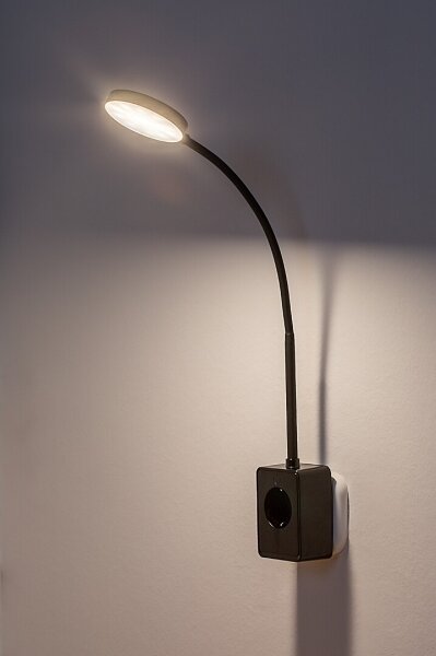Rabalux 71284 - Lampă de perete LED dimabilă TIVRO 4W/230V cu port USB pentru priză, neagră