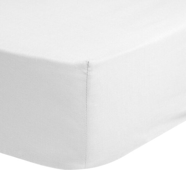 Cearșaf elastic din bumbac Good Morning, 160 x 200 cm, alb