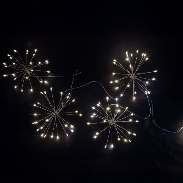 Brilagi - Ghirlandă LED pentru exterior, 150 LED, 5 m, IP44, alb rece, efect de artificii