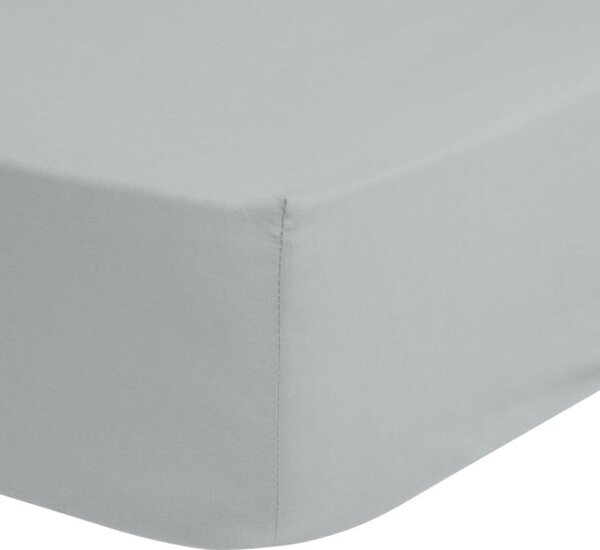 Cearșaf elastic din bumbac Good Morning, 90 x 200 cm, gri