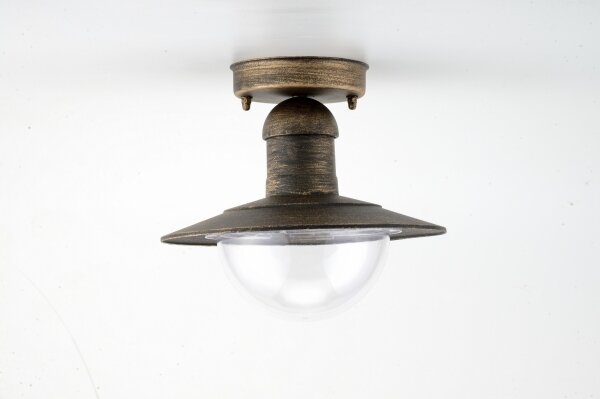 Plafonieră pentru exterior MOLDE 1xE27/60W IP44 bronz/patină - Brilagi