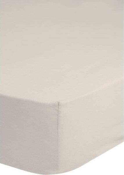 Cearșaf elastic din bumbac Good Morning, 140 x 200 cm, bej