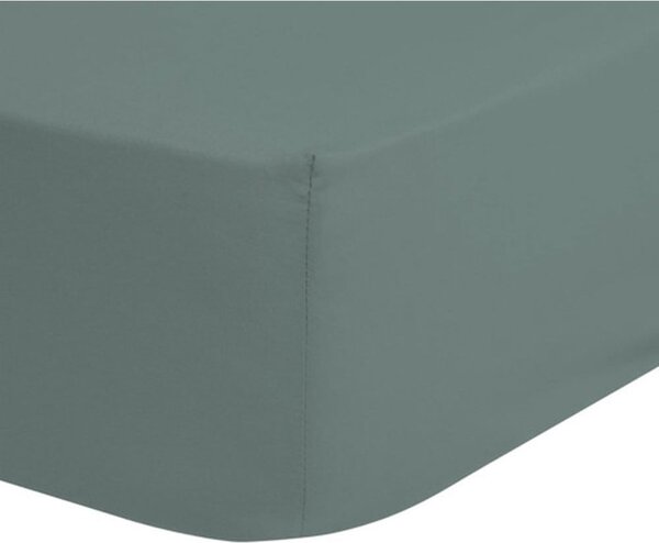 Cearșaf elastic din bumbac pentru copii Good Morning, 70 x 140/150 cm, verde