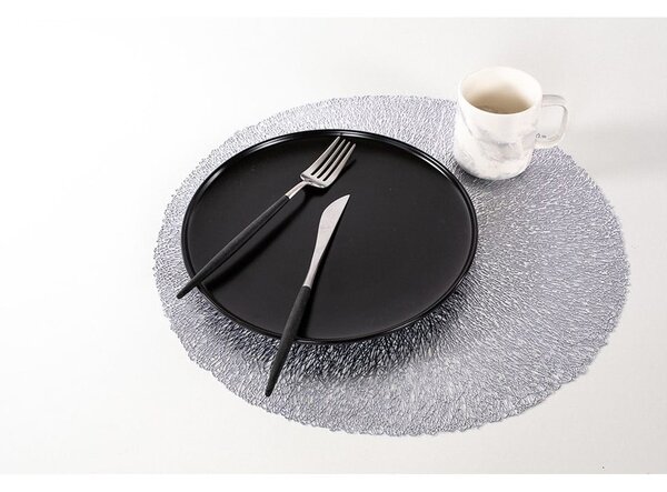 Suport de farfurie Tiseco Home Studio, ⌀ 38 cm, argintiu
