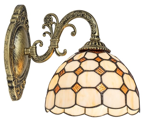 Brilagi - Aplică de perete Tiffany DORAN din vitralii, 1xE27/40W/230V