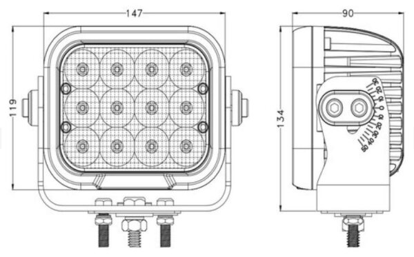 LED spot auto OSRAM 120W 10-30V IP68 5700K