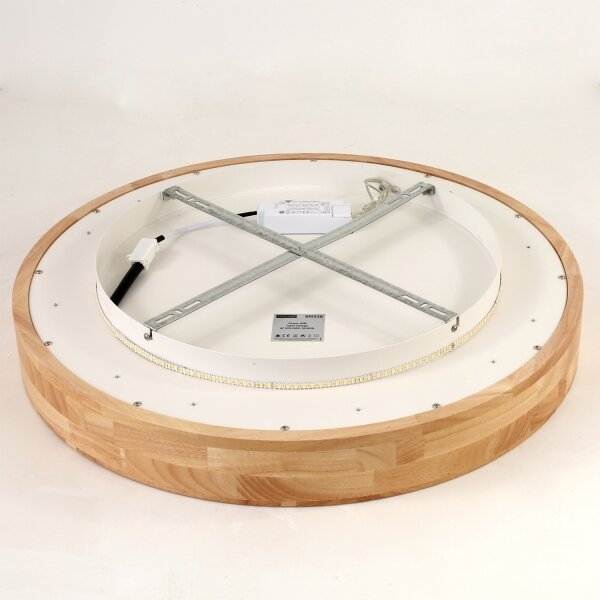 Plafonieră LED Brilagi-LED FALCON WOOD, 40W, 230V, 3 temperaturi de culoare (3000/4000/6000K), 60 cm, corp din lemn