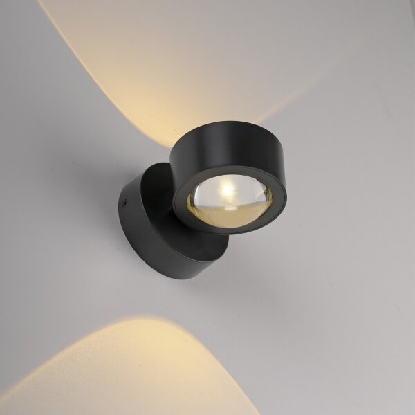 Schöner Wohnen 19331-18 - Aplică LED de perete CHIA 2xLED/2W/230V neagră