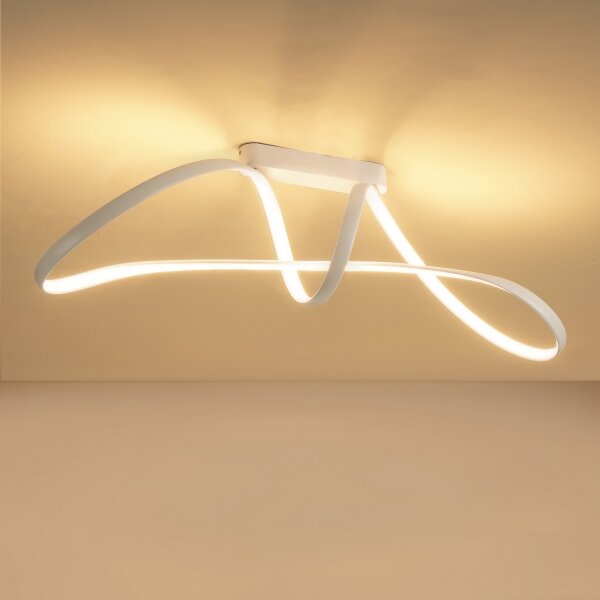 Brilagi-LED Plafonieră LED aplicată dimmabilă TWISTER 60W/230V 3000-6000K albă + telecomandă