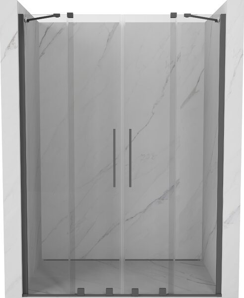 Mexen Velar Duo, usa glisanta pentru deschidere 150x200 cm, sticla transparenta 8mm, grafit mat, 871-150-000-02-66