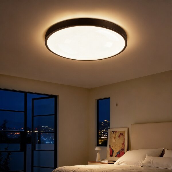Brilagi - Corp de iluminat LED reglabil GLASS POOL DOUBLE LED/60W/230V 50 cm negru + telecomandă